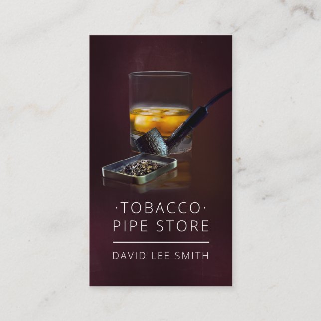 Tobacco Pipe Store Business Card (Front)