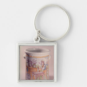 Tobacco pot depicting a tobacconist key ring
