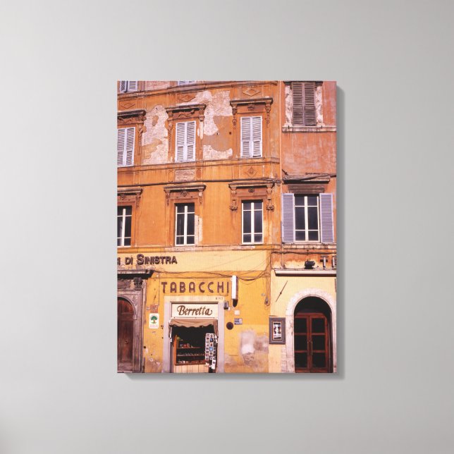 Tobacco Shop Perugia Poster Plaque Canvas Print (Front)