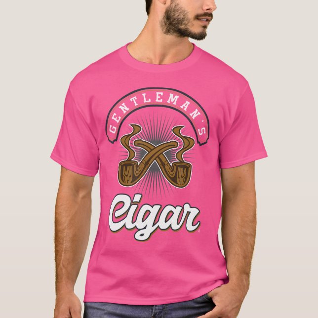 Tobacco Smoker Smoke Cigarette Gentleman'S Cigar T-Shirt (Front)