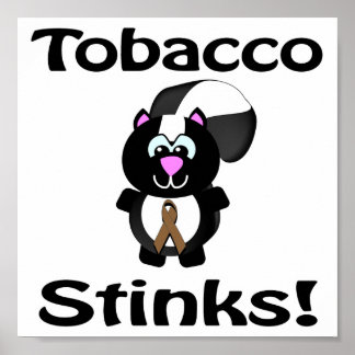 Tobacco Stinks Skunk Awareness Design Poster
