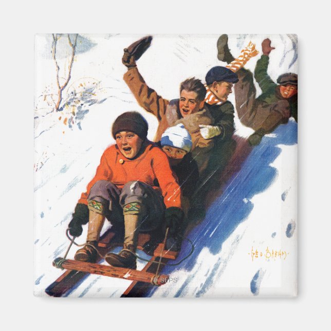 Tobagganing Magnet (Front)