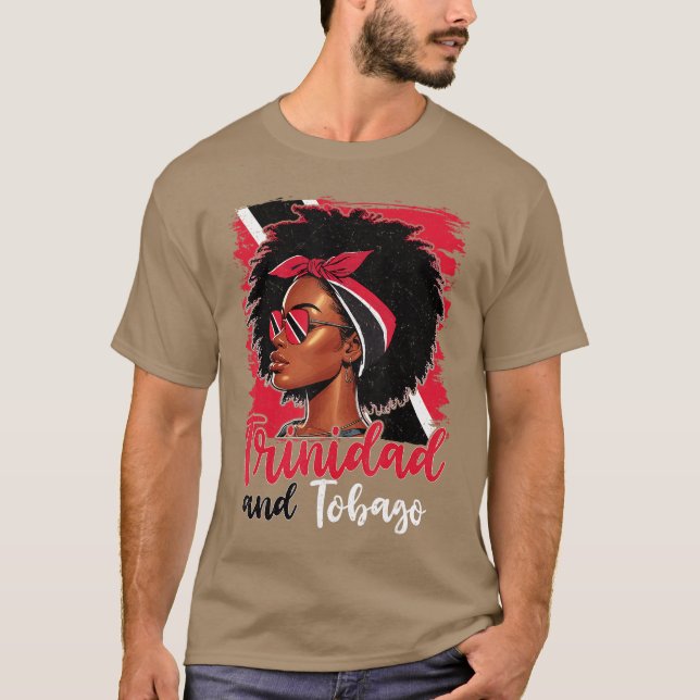 Tobagonian Girlrinidad Flag Proudrini Women vintag T-Shirt (Front)