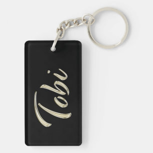 Tobi Name whitegold key trailer Ring