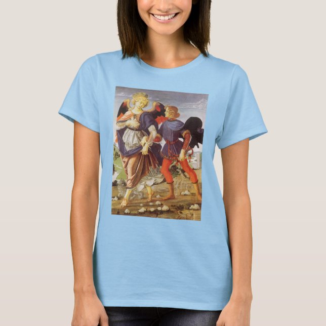 Tobias and the Angel by Andrea del Verrocchio T-Shirt (Front)