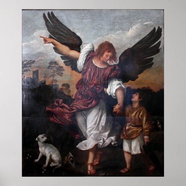 Tobias and the Archangel Raphael  - Titian Poster (Front)