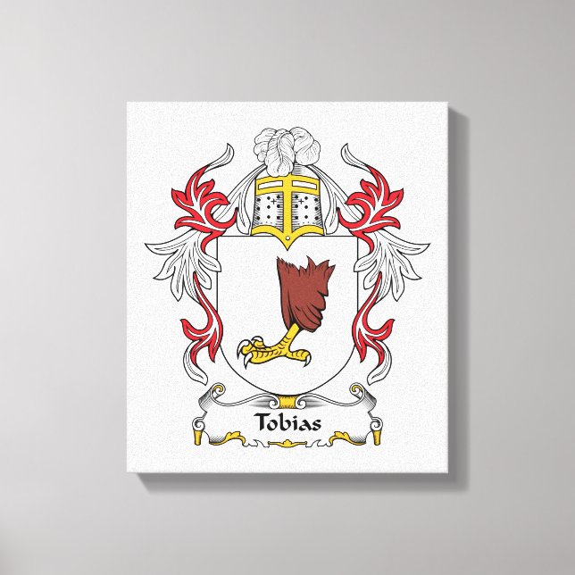 Tobias Family Crest Canvas Print (Front)