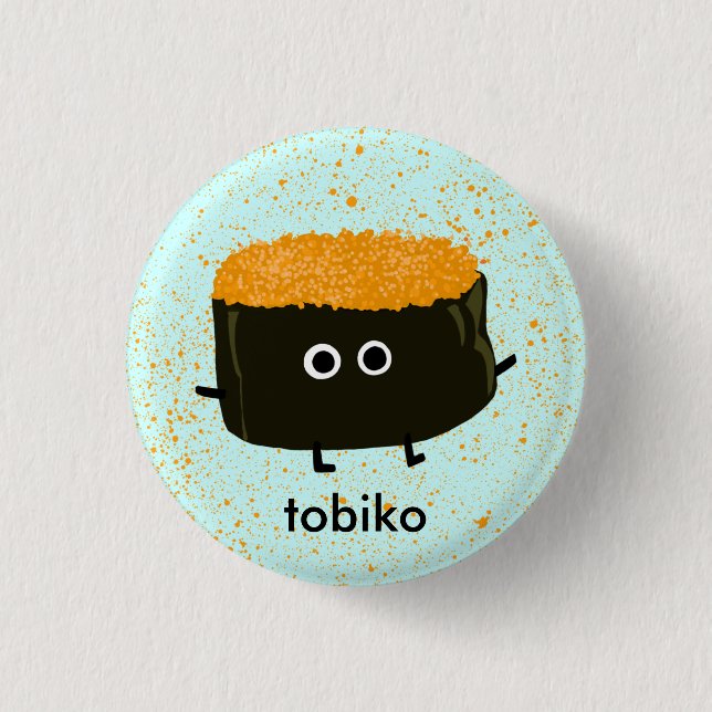 Tobiko Sushi 3 Cm Round Badge (Front)