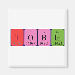 Tobin periodic table name magnet