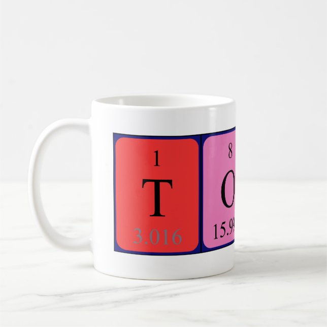 Tobin periodic table name mug (Left)