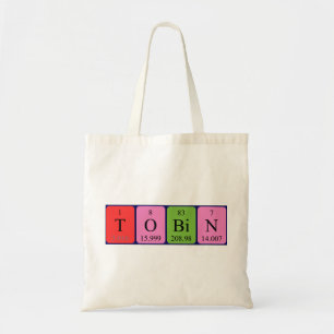 Tobin periodic table name tote bag