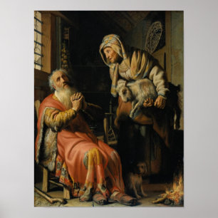 Tobit And Anna With A Kid Poster