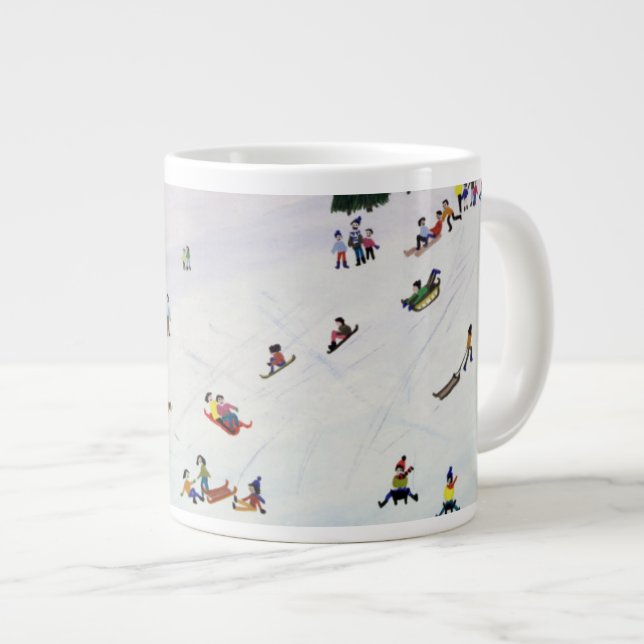 Toboggan Or Not To Toboggan 1990 Large Coffee Mug (Front Right)