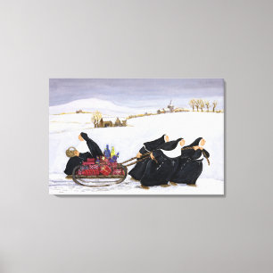 Tobogganing  2 canvas print