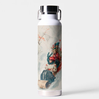 "Tobogganing", Chromolithograph, Louis Prang & Co. Water Bottle