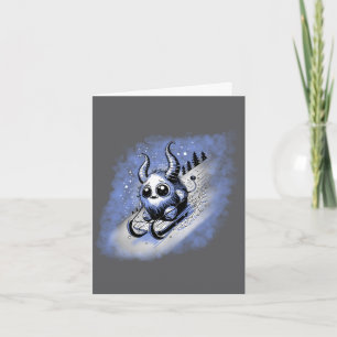 Tobogganing Monster Card