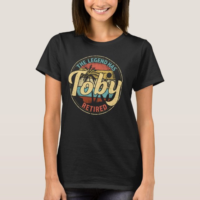 Toby Legend Has Retired Personalised Retirement T-Shirt (Front)