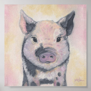 Toby the Piglet art print poster