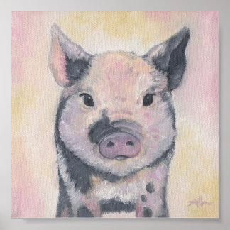 Toby the Piglet art print poster
