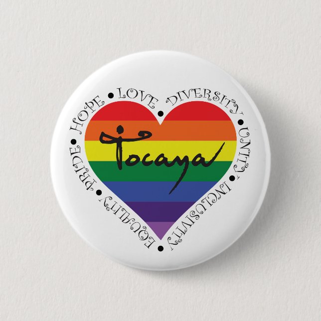 Tocaya Pride Express Yourself Button (Front)