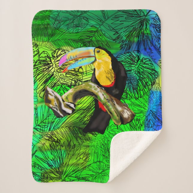 Toco Bird Toucan Baby Blanket (Front)
