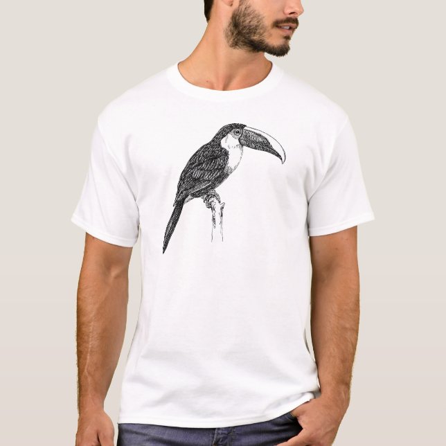 Toco Toucan B&W T-Shirt (Front)