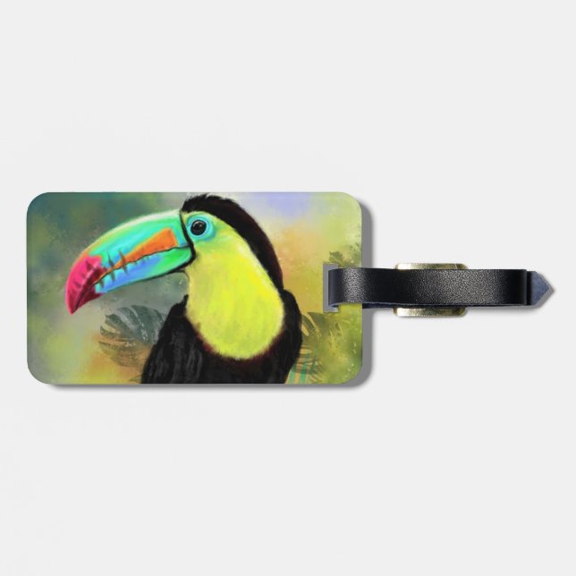 Toco Toucan Bird Luggage Tag (Back Horizontal)