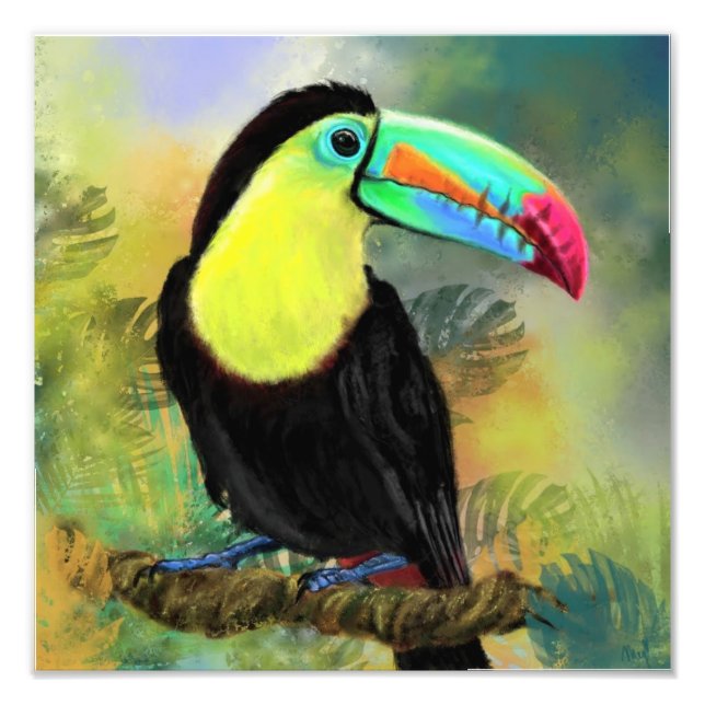 Toco Toucan Bird Painting Poster Print (Front)