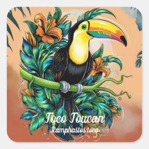 Toco Toucan Square Sticker