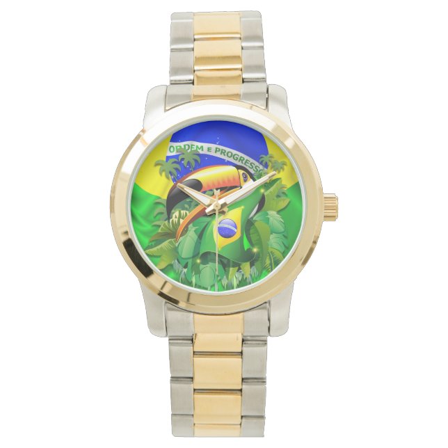 Toco Toucan with Brazil Flag Watch (Front)