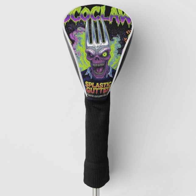 TOCOCLAWS Splastic Gutter Toxic Fork Zombie Golf Head Cover (Front)