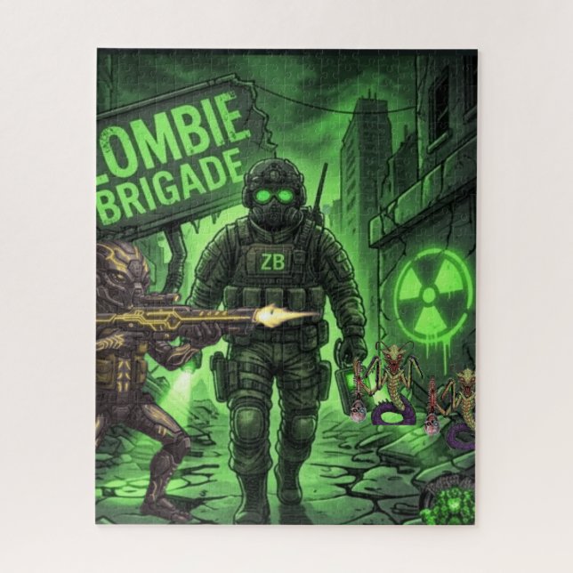 TOCOCLAWS "Zombie Brigade" Neon Tactical Puzzle (Vertical)