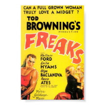 Tod Browning's "Freaks" movie poster.