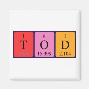 Tod periodic table name magnet