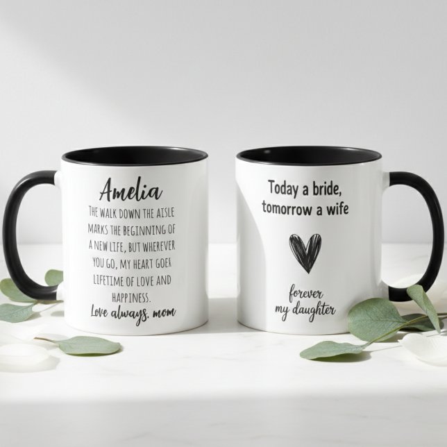 Today a Bride Tomorrow a Wife Daughter Wedding  Mug (Creator Uploaded)