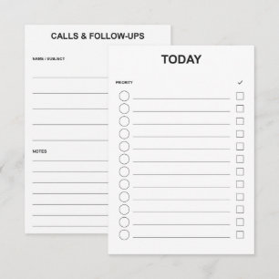 Today Daily Productivity Task And Notes Cards