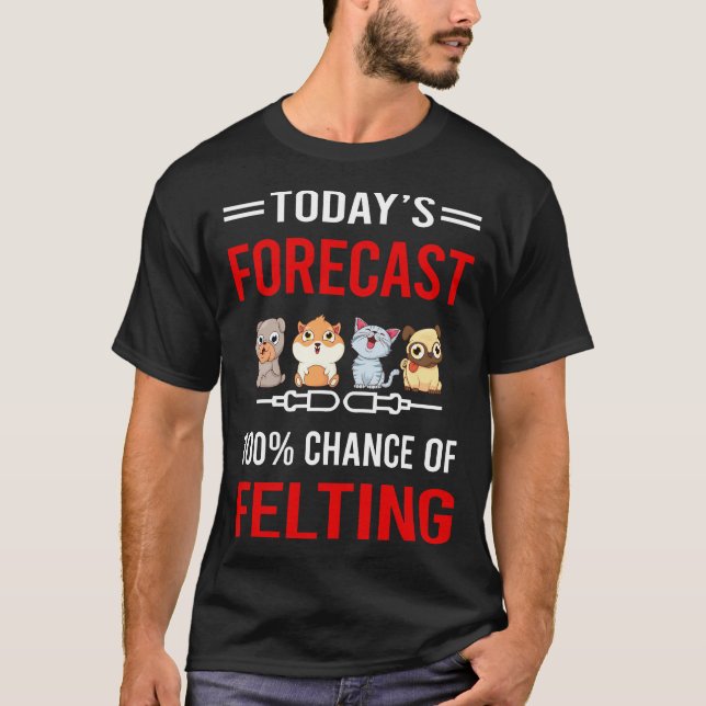 Today Forecast Felting Felt Felter T-Shirt (Front)