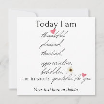 Today I am thankful inspirational customizable