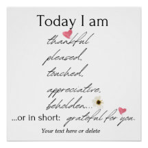 Today I am thankful inspirational customizable