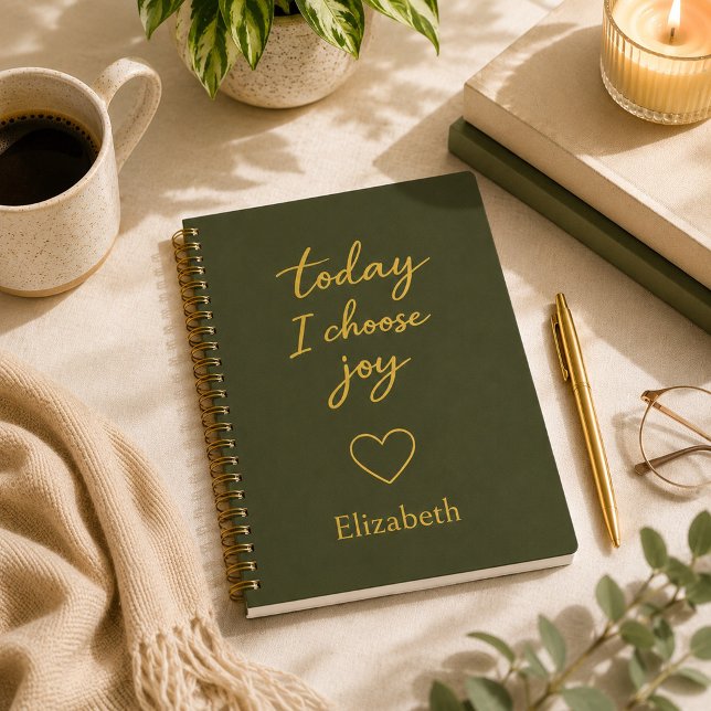 Today I Choose Joy Green Inspiration Notebook (Creator Uploaded)