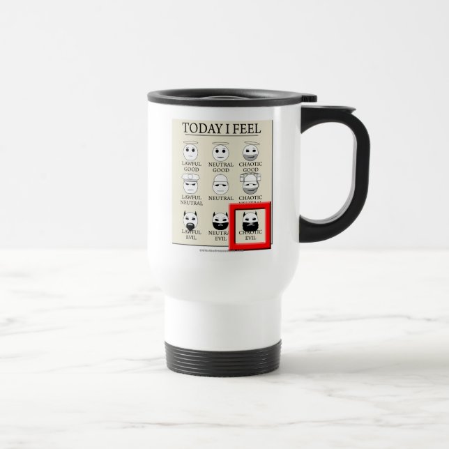 Today I Feel Chaotic Evil Travel Mug (Right)