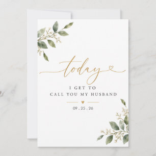 Today I Get to Call You My Husband Romantic Holiday Card