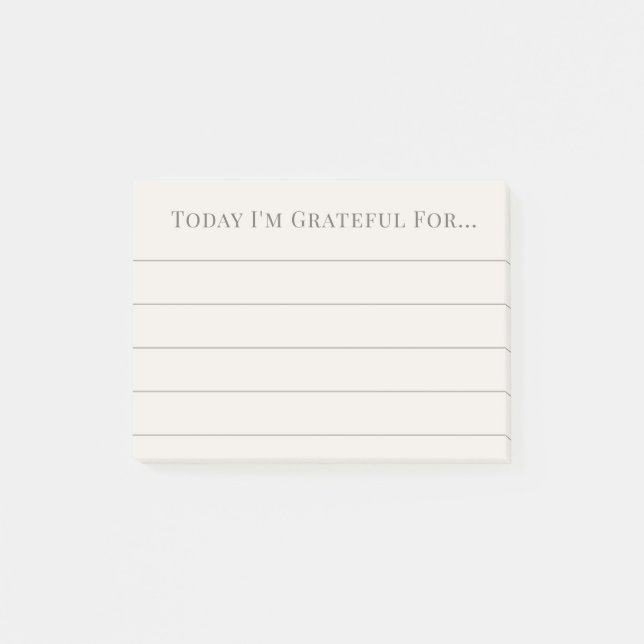Today I’m Grateful For Daily Gratitude Post-it Notes (Front)