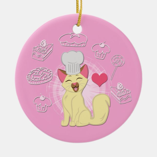Today I Will Bake! Ceramic Tree Decoration (Front)