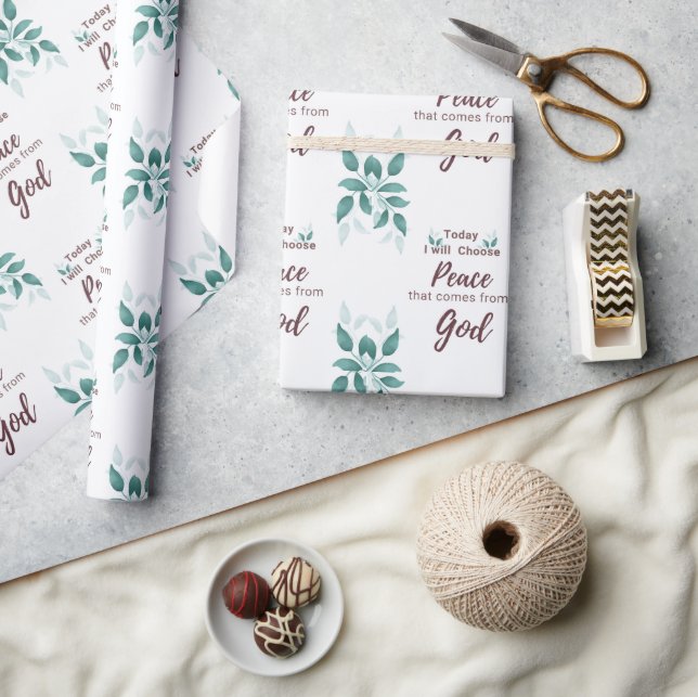 Today, I will choose Peace that comes from God Wrapping Paper (Crafts)