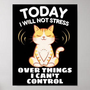 Today I Will Not Stress Over Things I Can't Contro Poster
