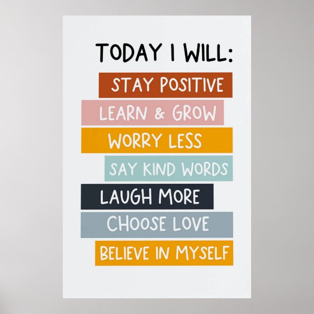 Today I will poster (Front)