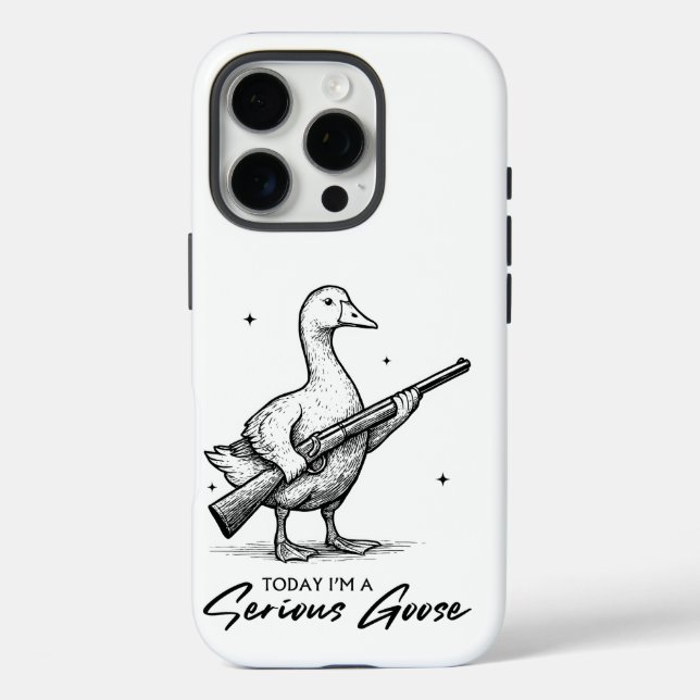 Today I'm A Serious Goose Lovers Goose With Gun Case-Mate iPhone Case (Back)
