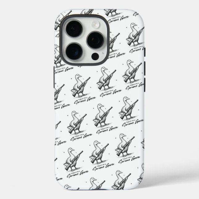 Today I'm A Serious Goose Lovers Goose With Gun Case-Mate iPhone Case (Back)