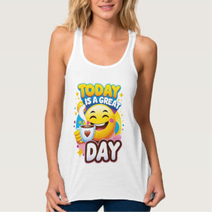 Today is a Big Day - Colorful Design Happy Emoji Singlet